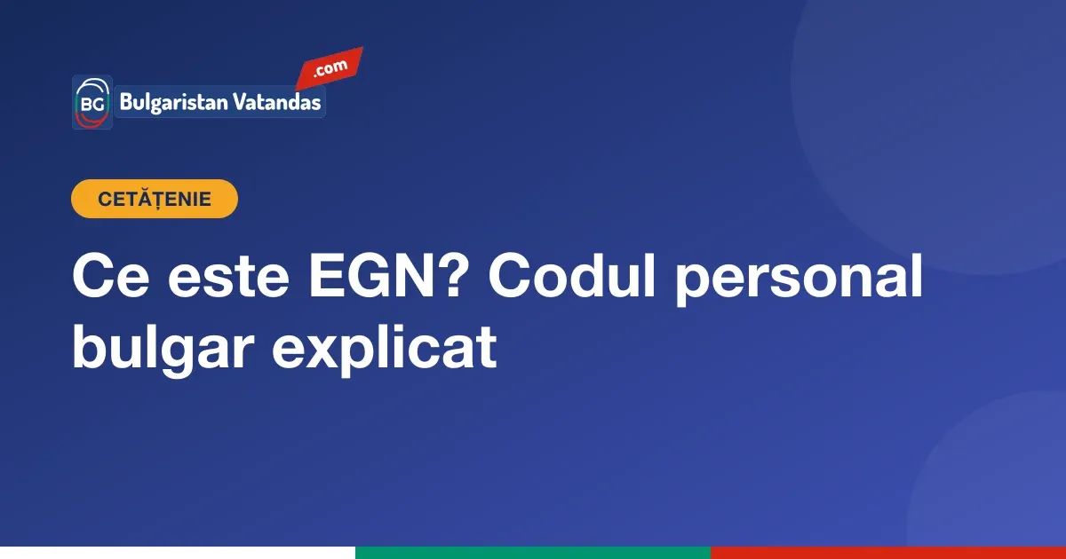 EGN, codul personal bulgar de 10 cifre